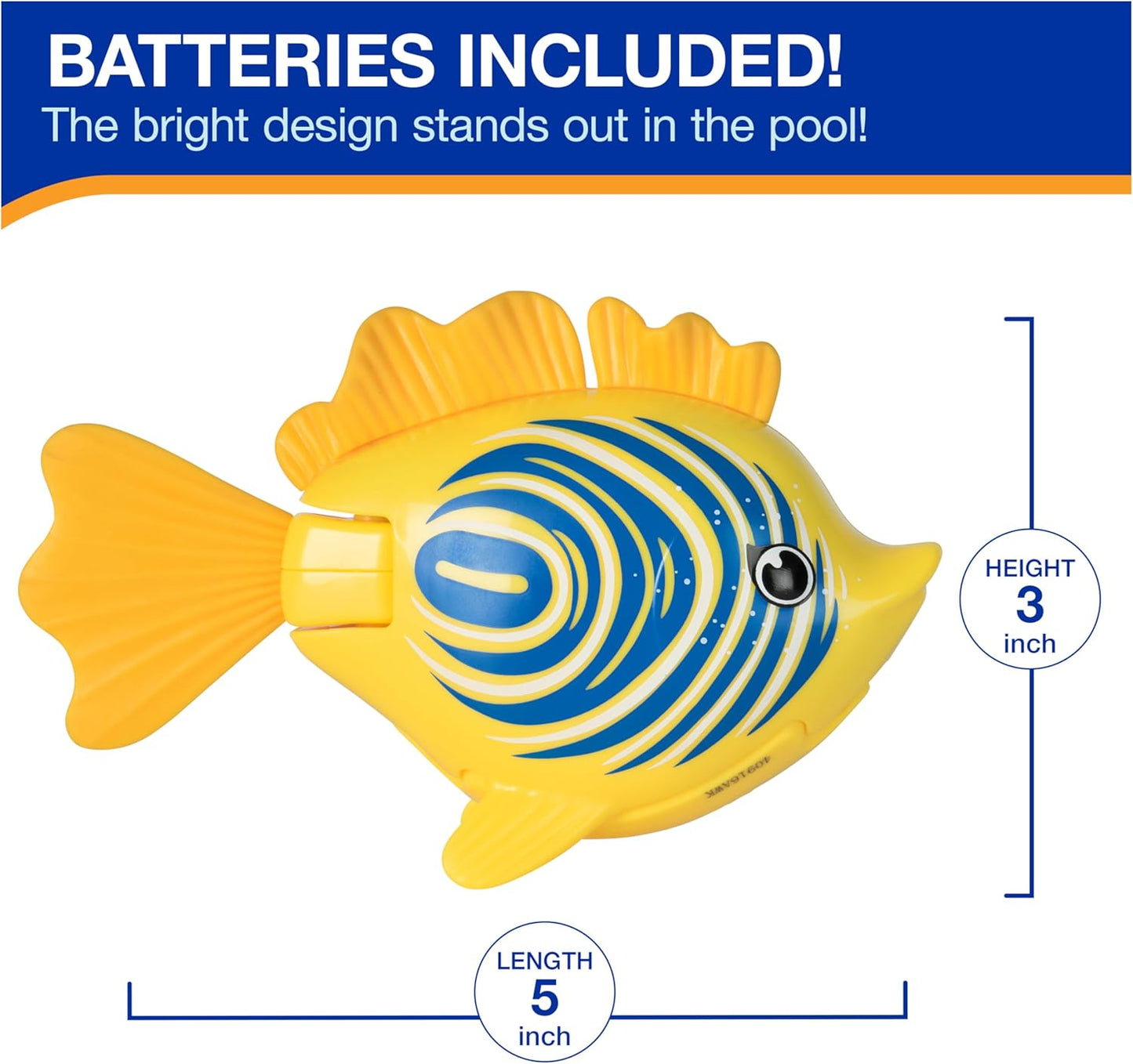Rainbow Reef Fish Toy, Kids Swimming Accessories & Water Toys, Learn to Swim Pool Toys for Kids Ages 5 & Up, Batteries Included, Lebron Waves