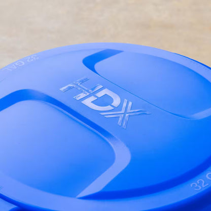 32 Gal. Blue Heavy Duty Outdoor Recycling Trash Can with Domed Lid