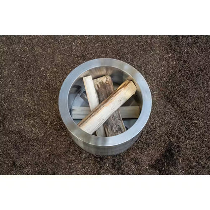 Explorer Portable Low Smoke 19.5 In. round Wood-Burning Fire Pit in Stainless Steel with Carry Bag