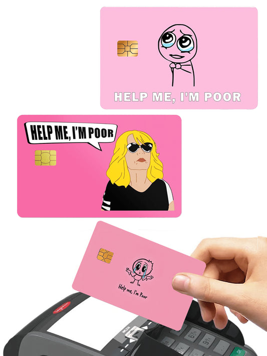 1Pc/3Pcs Set Funny Pink Stickers, Decorative Stickers Suitable for Credit Card, Debit Card, Transportation Card, Ultra-Thin Durable, Scratch-Resistant, Fingerprint-Proof Card Skin,Back to School,School Supplies