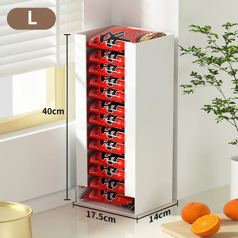 Multi-Purpose Noodle Storage Box & Makeup Organizer – Kitchen Counter & Bedroom Vanity Holder for Masks, Cups, Utensils