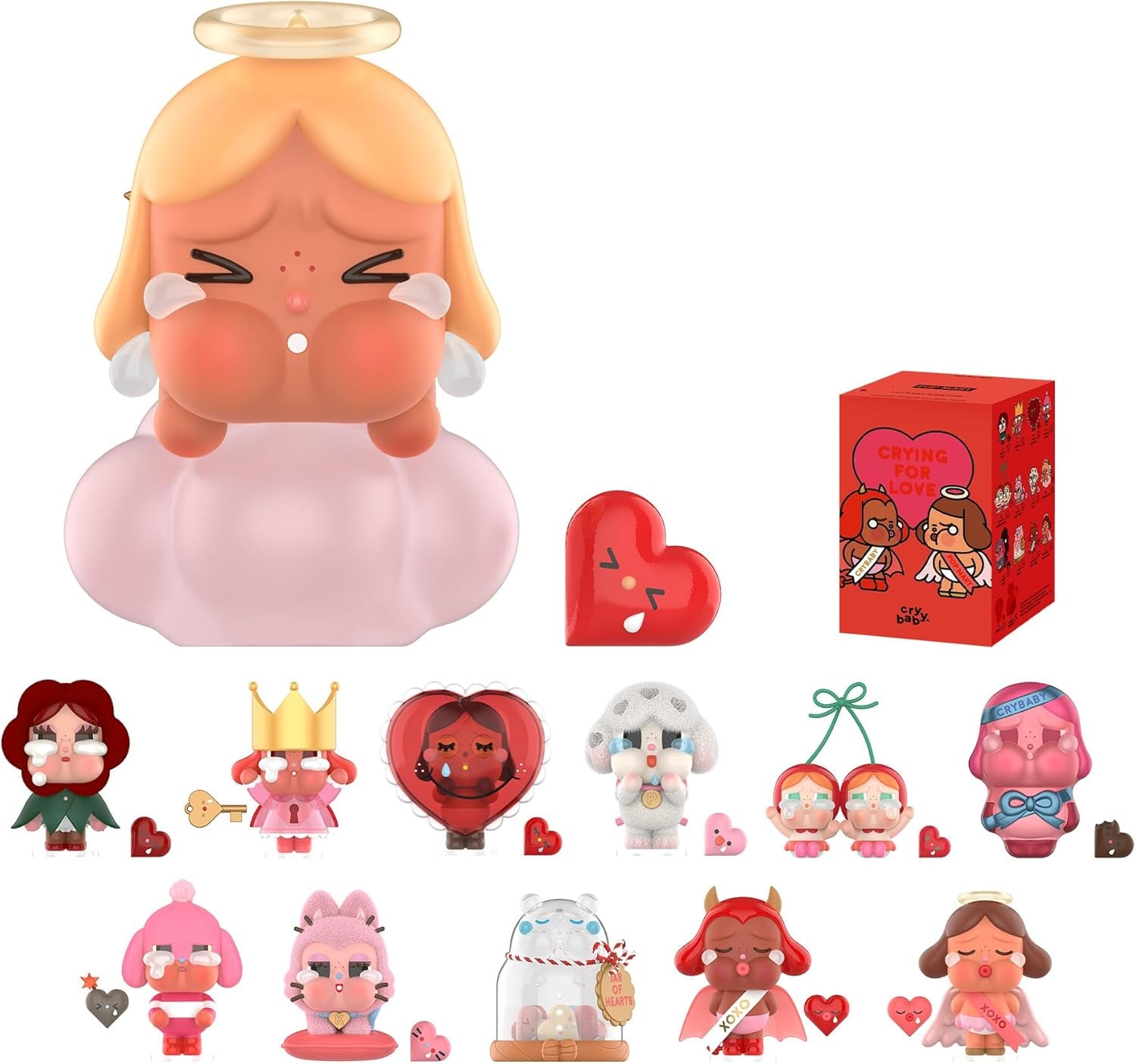 Crybaby Crying for Love Series Figures, Blind Box Figures, Random Design Action Figures Collectible Toys Home Decorations, Single Box