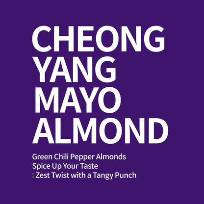 [Official Gilim ] Korean Seasoned Green Chili Mayo Pepper Almond Nut | Kids, School, Lunch, Office, Work, Travel, Camping Party Snack | Pre-Workout Protein Snack | Korean Food Healthy Snacks | Asin Snack Korean Sovenior (Green Chili Mayo X 120 Gram Pack)