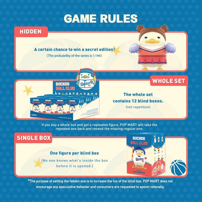 DUCKOO Ball Club Series, 12Pcs DUCKOO Blind Box Figures, Random Design Action Figures Collectible Toys Home Decorations, Holiday Birthday Gifts for Girls and Boys, Whole Set