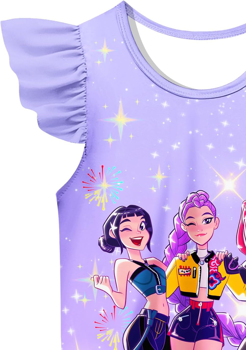 Girls Fashion Dresses Kids Pop Singer Graphic Playwear Novelty Casual Wear Birthday Gift 4-12 Years