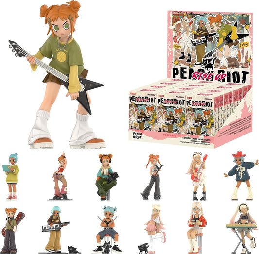 Peach Riot Rise up Series Figures, 12Pcs Peach Riot Blind Box Figures, Random Design Action Figures Collectible Toys Home Decorations, Holiday Birthday Gifts for Boys and Girls, Whole Set