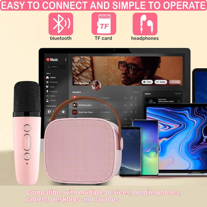 Mini Karaoke Machine for Kids & Adult, 4-12 Years Old Girls Christmas Birthday Gift for Girls & Boys, Karaoke Toys Gifts for Girls Ages 4, 5, 6, 7, 8, 9, 10, 12 +Year Old Birthday Party