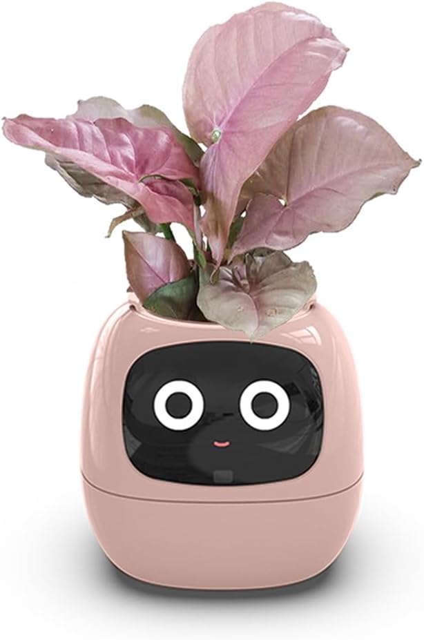 Smart Flowerpots,Smart Pet Planter,Ai Planter,Intelligent Flowerpots,Multiple Expressions,7 Smart Sensors, and Ai Chips Make Raising Plants Easy and Fun for Living Room,Plant-Free(Green)