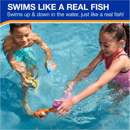 Rainbow Reef Fish Toy, Kids Swimming Accessories & Water Toys, Learn to Swim Pool Toys for Kids Ages 5 & Up, Batteries Included, Guppie Goldberg