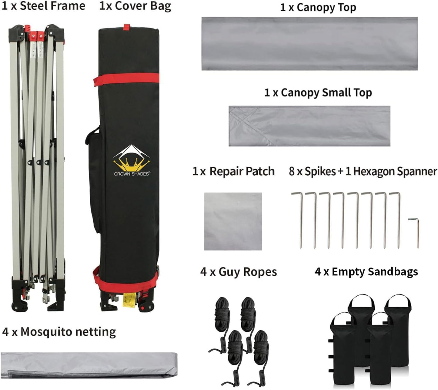 13X13 Pop up Gazebo, Canopy Tent, Gazebos on Clearance - Outdoor Gazebo for Backyard & Patio Furniture - Carpa Pop up Tent with Wheeled Sto-N-Go Cover Bag (Grey)