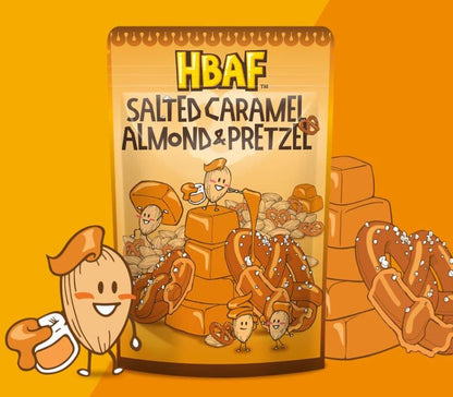 [Official Gilim ] Korean Salted Caramel & Pretzel Almonds Nut Protein Snack | After-School, Lunch, Office, Work, Trip Camping Snack | Pre-Workout Snack | Healthy Snacks| Korean Souvenir (Caramel Pretzel 1X190Gram)