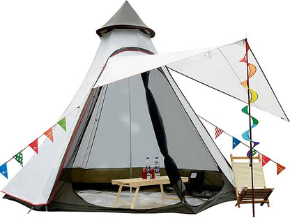 12'X10'X8'Dome Camping Tent 5-6 Person 4 Season Double Layers Waterproof Anti-Uv Windproof Tents Family Outdoor Camping Tent