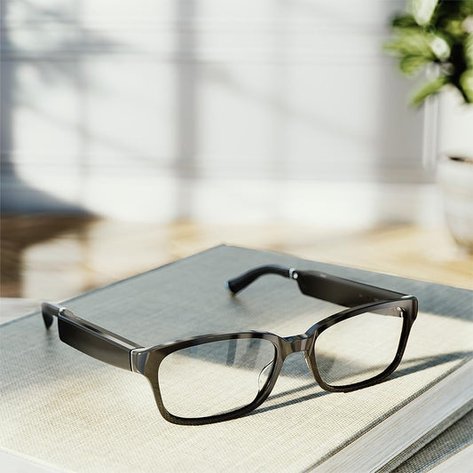 Echo Frames (3Rd Gen) | Smart Glasses with Alexa | Rectangle Frames in Classic Black with Prescription Ready Lenses