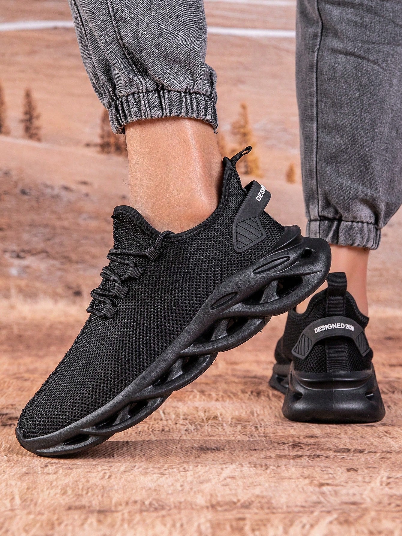 Men'S Casual Sport Shoes, Mesh Upper, Soft EVA Sole, Lightweight and Breathable, Low-Top Design Suitable for Sports, Running, Casual Walking, Unisex Sport Shoes