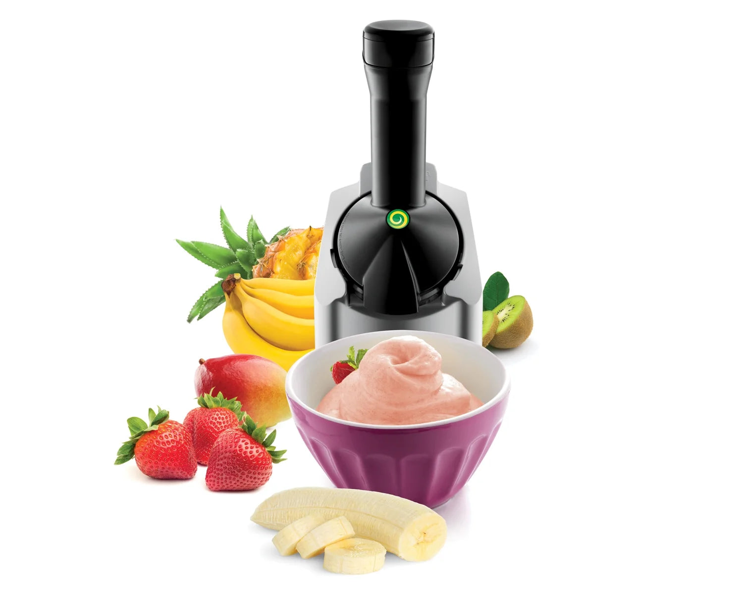 902 Classic Original Healthy Dessert Fruit Soft Serve Maker in Silver