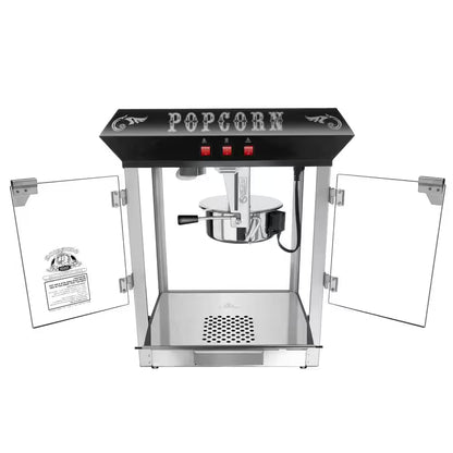 Hot and Fresh 8 Oz. Black Countertop Popcorn Machine