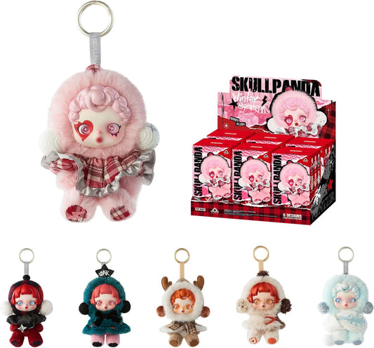 SKULLPANDA Winter Symphony Series Plush, 6Pcs Blind Box Figures, Random Design Action Figures Collectible Toys Home Decorations, Holiday Birthday Gifts, Whole Set