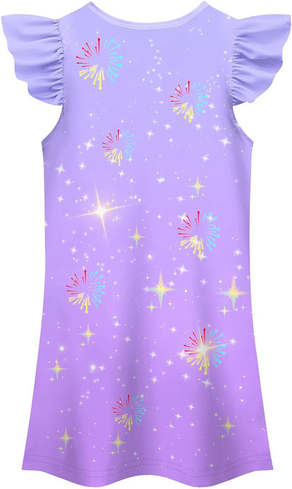 Girls Fashion Dresses Kids Pop Singer Graphic Playwear Novelty Casual Wear Birthday Gift 4-12 Years
