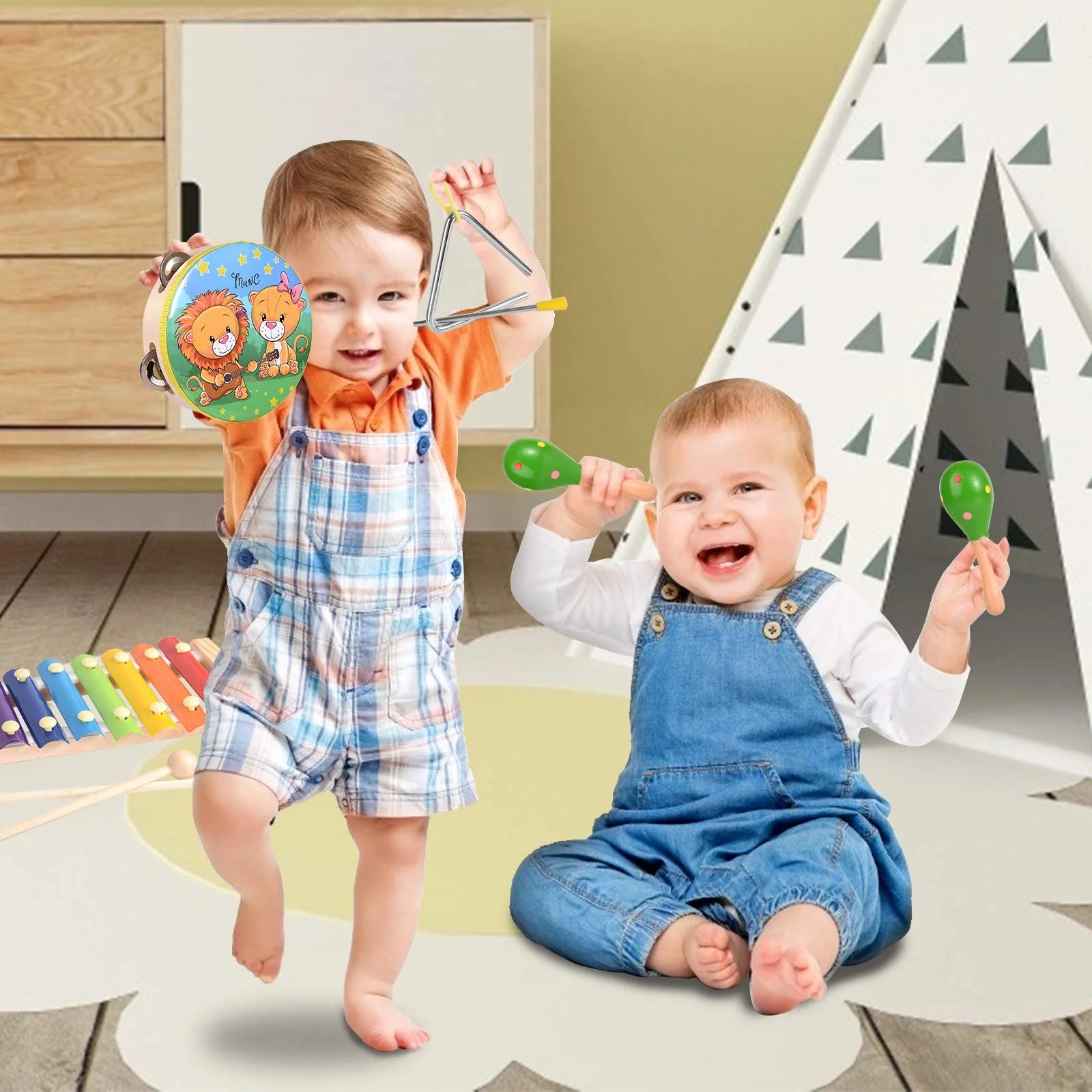 Baby Music Toys Child Educational Wooden Musical Instruments for Kids Birthday Toddler Toy