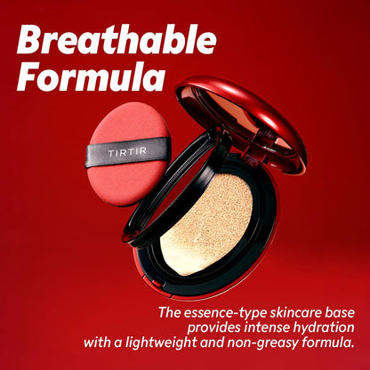 Mask Fit Red Cushion Foundation | Full Coverage, Weightless, Skin Fit, Satin Glow Finish, Korean Makeup, Beauty, Tattoo Cover Up, Buildable (#23N Sand, 0.63 Fl Oz)