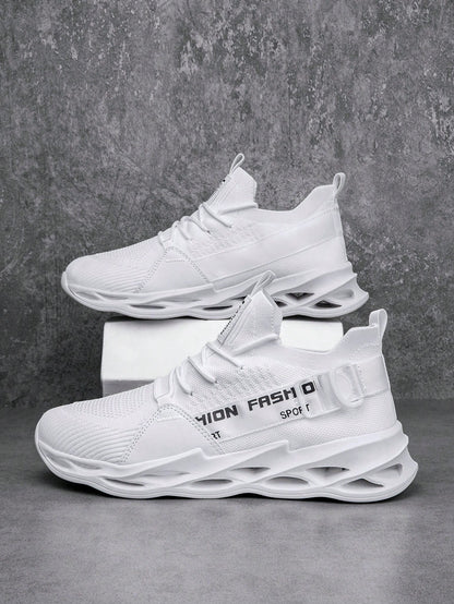 Men'S Hollow Knit Breathable Sports Casual Running Sneakers