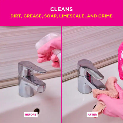 500 G Cleaning Paste, 750 Ml Multi-Purpose Liquid Cleaner, 750Ml Bathroom Foam Cleaner, and 750Ml Cream Cleaner Bundle