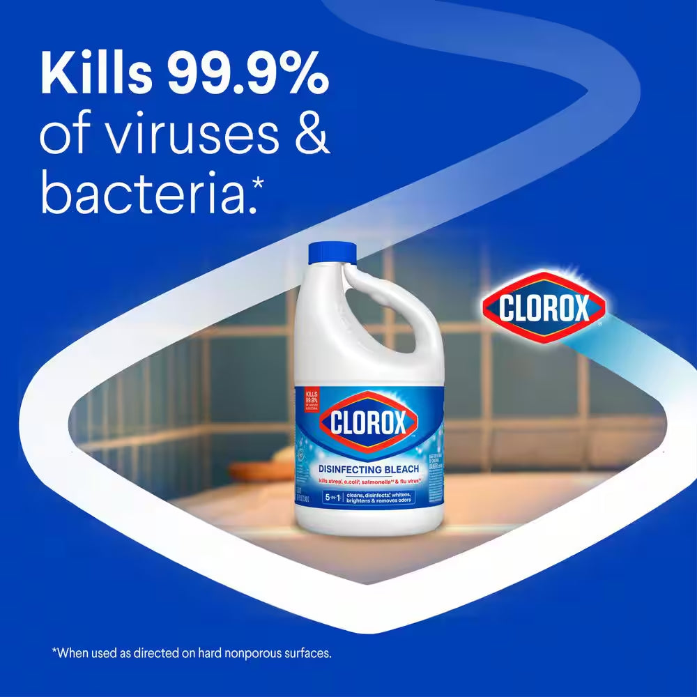 Concentrated Regular Disinfecting Liquid Laundry Bleach, 81 Fl.Oz. 6-Pack