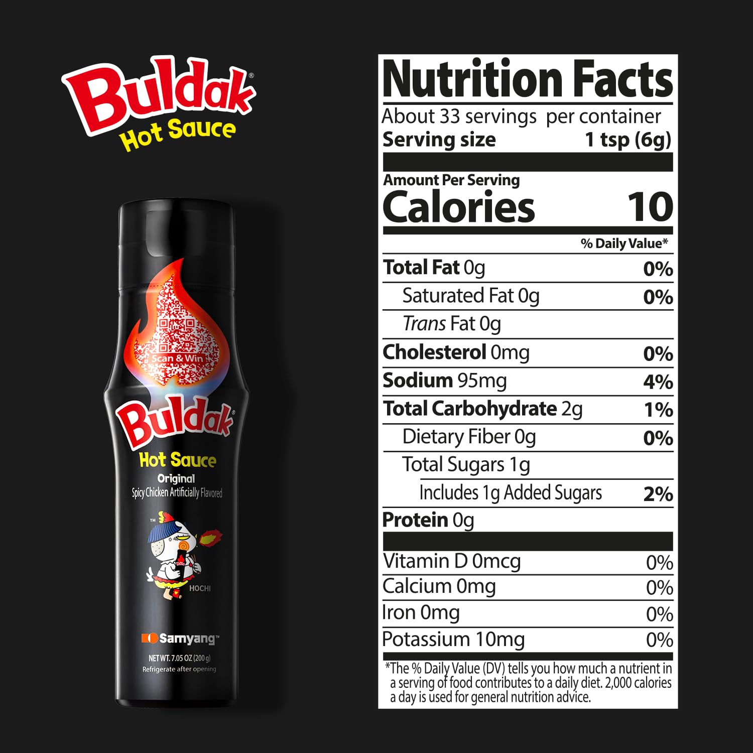 Buldak Hot Sauce - Original, Korean Spicy Hot Chicken Flavor Sauce [5.57 Fl Oz (200G) X 2 Pack]