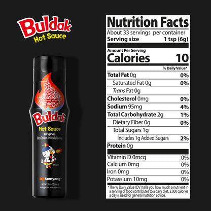 Buldak Hot Sauce - Original, Korean Spicy Hot Chicken Flavor Sauce [5.57 Fl Oz (200G) X 2 Pack]