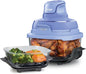| Air Fryer | Crispi 4-In-1 Portable Cooking System | 4QT & 6 Cup Glass Containers, Crisper Plates & Storage Lids Included | Microwave, Freezer & Dishwasher Safe | Cherry Crush | FN101DR