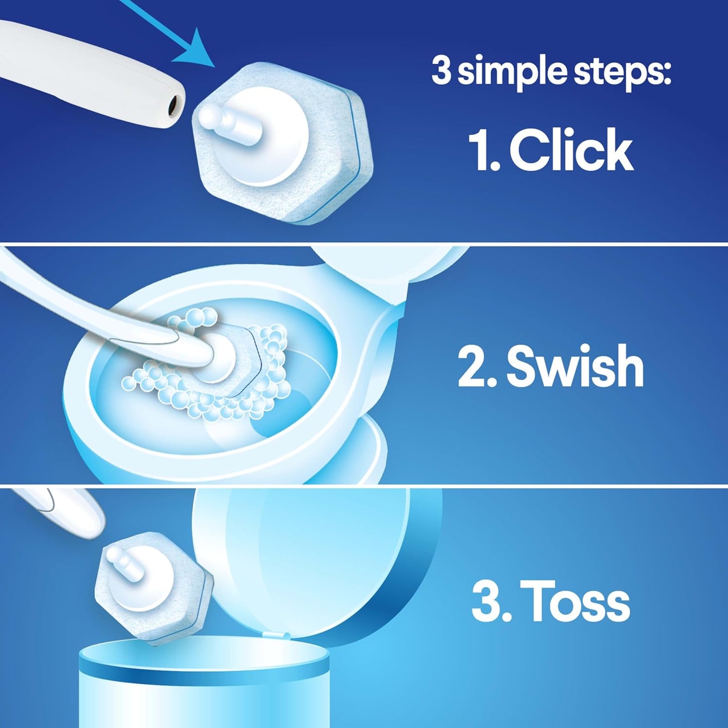Original Cleaning System, Toiletwand, Storage Caddy, 6 Refill Heads, (Package May Vary)