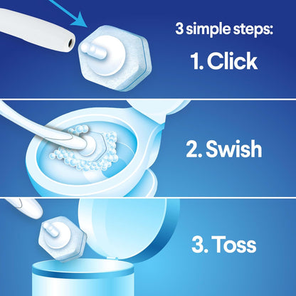 Original Cleaning System, Toiletwand, Storage Caddy, 6 Refill Heads, (Package May Vary)