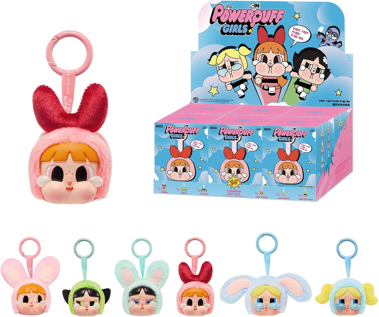 Crybaby × Powerpuff Girls Series-Vinyl Face Plush Blind Box, Crybaby Blind Box Figures, Random Design Action Figures Collectible Toys Home Decorations, Single Box