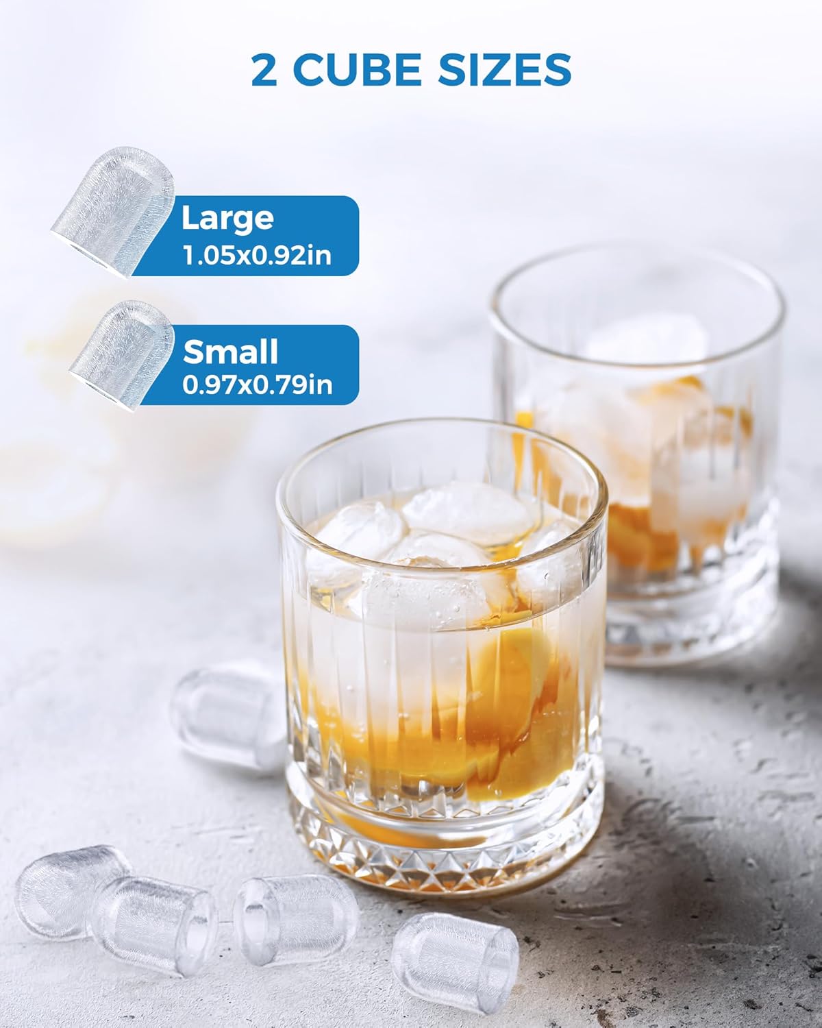 Ice Maker Countertop, Portable Ice Machine with Self-Cleaning, 26.5 Lbs/24Hrs, 8 Ice Cubes in 6 Mins, Ice Basket and Scoop, Ideal for Home, Kitchen, Bar, Camping