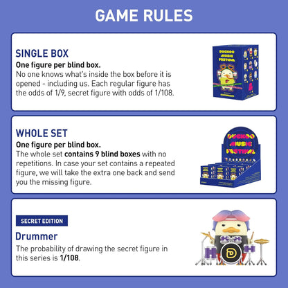 DUCKOO Music Festival Series Blind Box Figures, Random Design Action Figures Collectible Toys Home Decorations, Holiday Birthday Gifts for Girls and Boys, Single Box