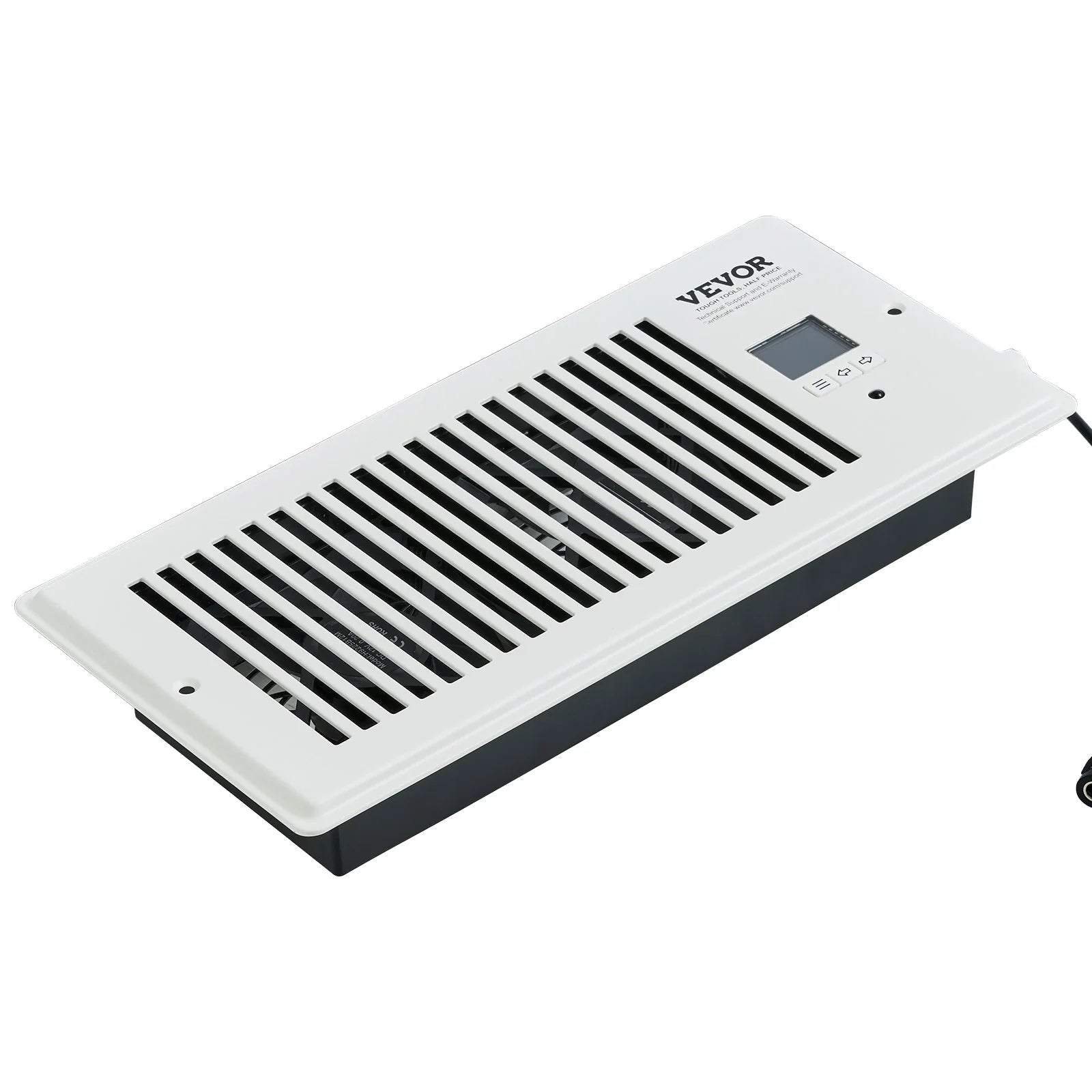 VEVOR Register Booster Fan, Quiet Vent Booster Fan Fits 4¡± X 10¡± Register Holes, with Remote Control and Thermostat Control, Adjustable Speed for Heating Cooling Smart Vent, White