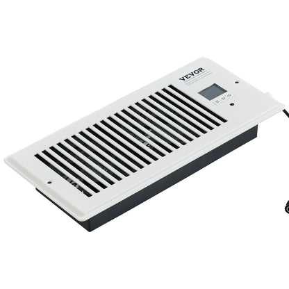 VEVOR Register Booster Fan, Quiet Vent Booster Fan Fits 4¡± X 10¡± Register Holes, with Remote Control and Thermostat Control, Adjustable Speed for Heating Cooling Smart Vent, White
