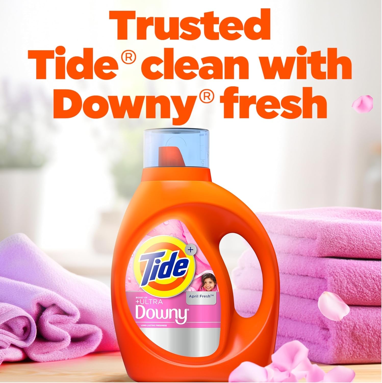 plus Boost of Ultra Downy Liquid Laundry Detergent, April Fresh Scent, 132 Fl Oz, 94 Loads, Laundry Detergent Liquid with Long-Lasting Freshness