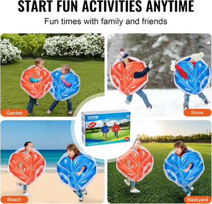 Inflatable Bumper Balls 2-Pack, 2FT/0.6M Body Sumo Zorb Balls for Kids, Durable PVC Human Hamster Bubble Balls for Child Outdoor Team Gaming Play, Bumper Bopper Toys for Playground, Yard, Park