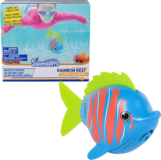 Rainbow Reef Fish Toy, Kids Swimming Accessories & Water Toys, Learn to Swim Pool Toys for Kids Ages 5 & Up, Batteries Included, Guppie Goldberg