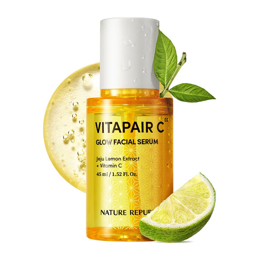 Vitapair C Glow Facial Serum - Vitamin Skin Care, Korean Face Products for Hydrating Beauty, Women Moisturizer, Dry Serums, Sensitive Oily Skincare, Night Moisturizers 45Ml /1.52 Fl Oz