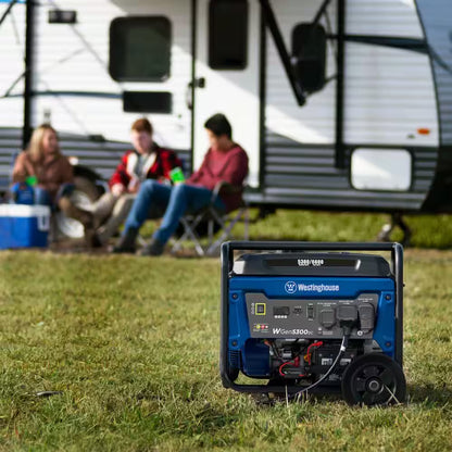 6,600/5,300-Watt Gas Powered Portable Generator with Electric Start, 30A 120/240V Outlet