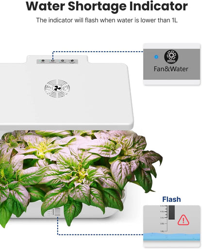 Wifi 12 Pods Hydroponic Growing System, Smart Indoor Herb Garden, Plants Germination Kit