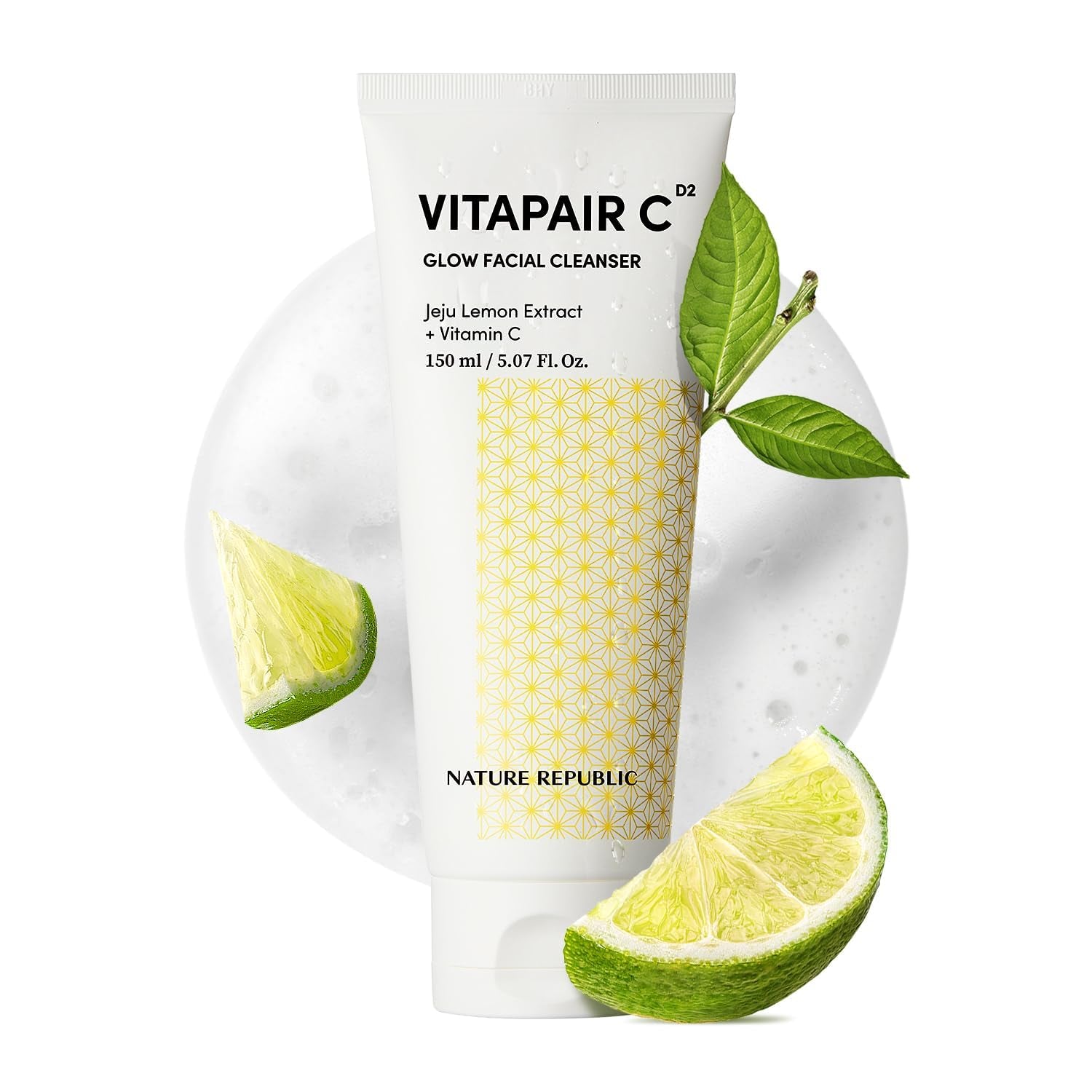 Vitapair C Glow Facial Cleanser - Vitamin Face Wash for Cleaner Skin, Hydrating Facewash for Women, Gentle Natural Cleanser, Daily Makeup Remover, Nighttime Foaming, 150Ml / 5.07 Fl Oz