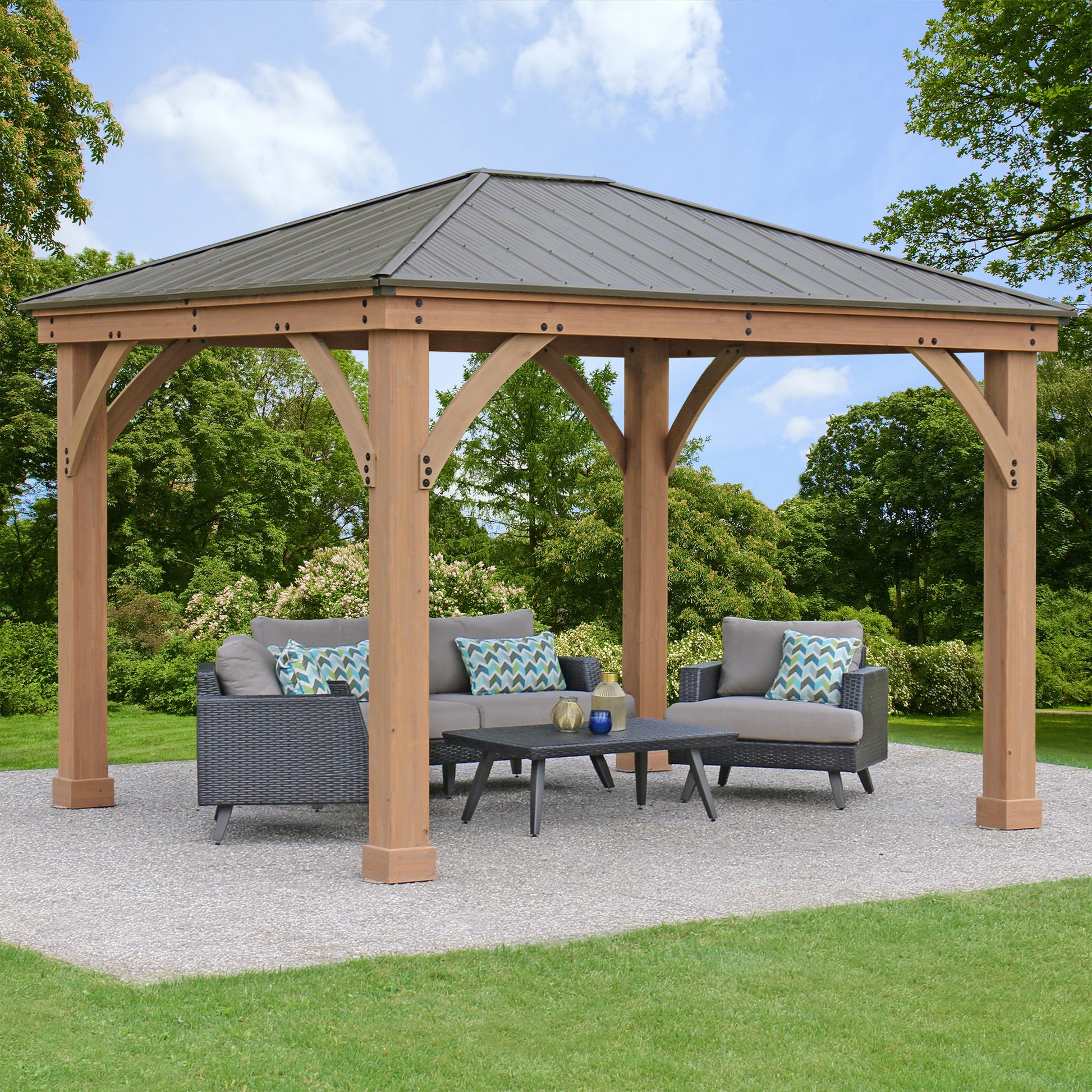 12' X 10' Gazebo with Aluminum Roof