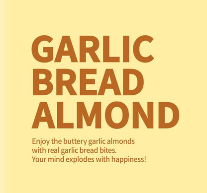 [Official Gilim ] Korean Seasoned Garlic Almonds Nut Snack with Galic Bread Chips | School, Work, Travel Snack | Pre-Workout Snack | Asian Snacks (Garlic Bread, 1 X 120 Gram Pack)