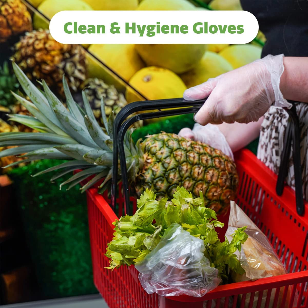 Disposable Vinyl Gloves, Powder Free, Latex Free, Clear Gloves for Cooking and Cleaning