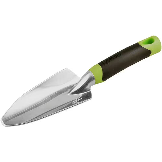 5 In. Polypropylene Handle DIG Aluminum Ergonomic Garden Hand Trowel in Green
