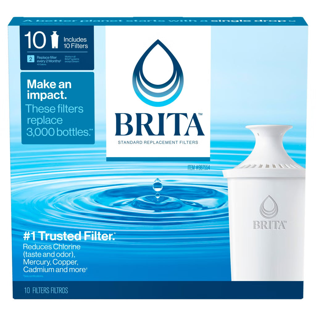 💧 Brita Replacement Water Filters – 10-Pack Water Filter Cartridges for Brita Pitchers & Dispensers