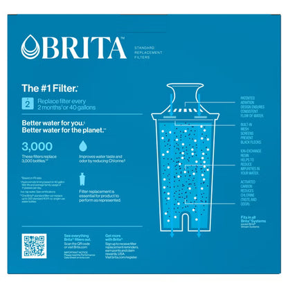 💧 Brita Replacement Water Filters – 10-Pack Water Filter Cartridges for Brita Pitchers & Dispensers